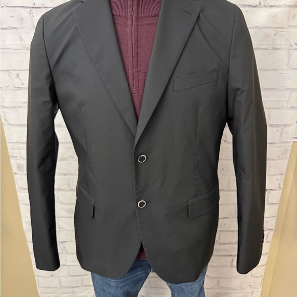 JOE’S 44R Black Polyester Charger Sport Coat Jacket‎ J329 2 Button - Picture 2 of 12